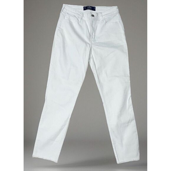 Hollister✨White High Rise Jean Legging Slim Straight Stretch White Size 7R - Picture 2 of 9